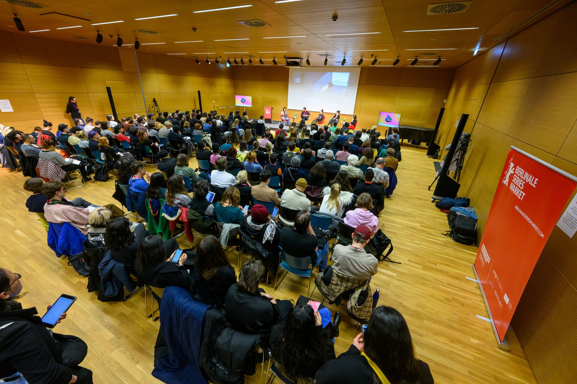 A full house for the Script Station Presentation. 