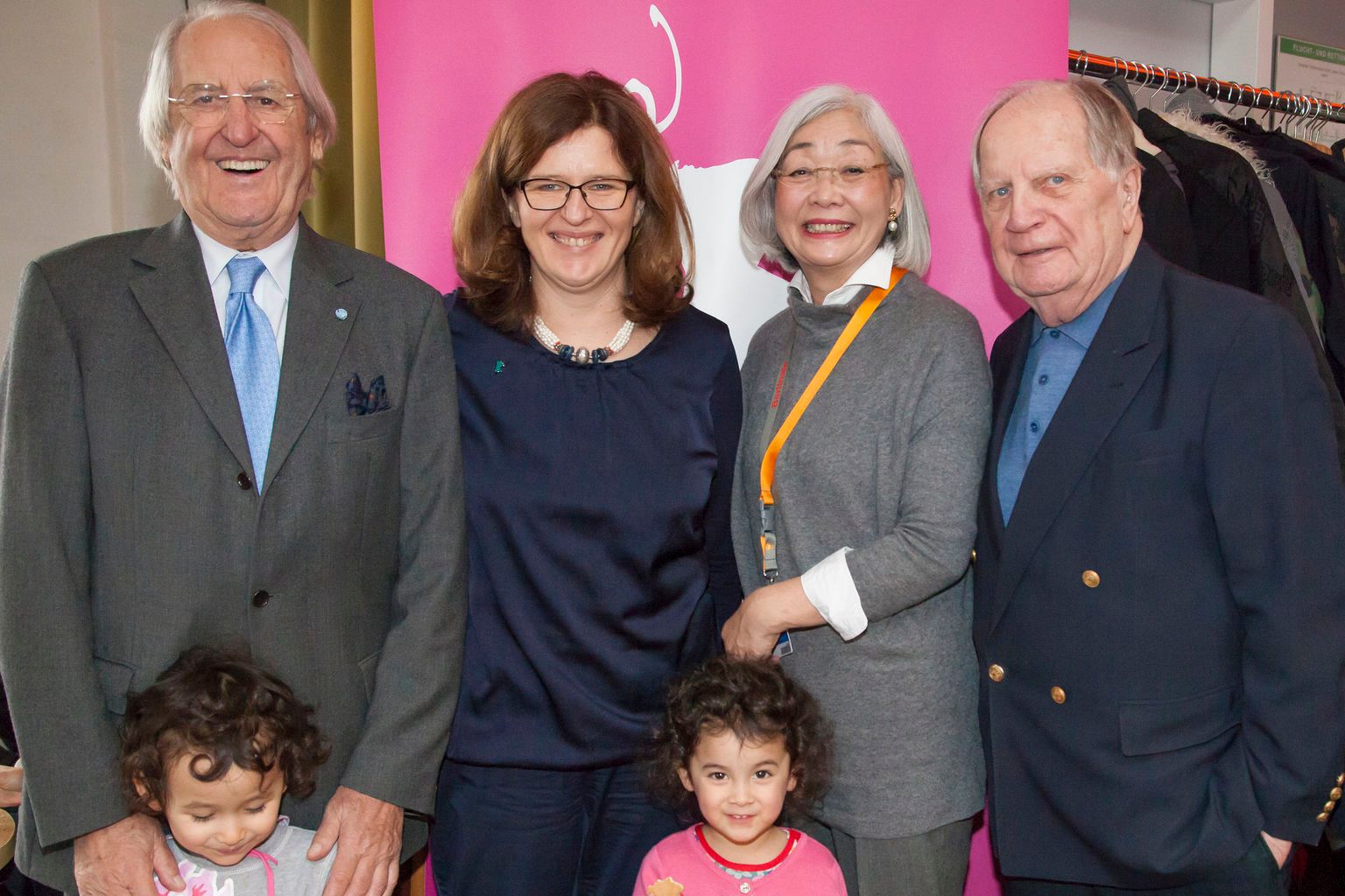 Hanns-Jörg Dürrmeier, Christine Tröstrum, Michiko Teramoto and Hans-Bodo von Dincklage at the Manfred Durniok Foundation reception. 